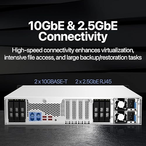 QNAP TS-h1887XU-RP-E2336-32G-US 18 Bay 2U Rackmount Hybrid NAS with Intel® Xeon® Processor, Dual 10GbE, ZFS Storage for Virtualization and Data-Intensive Enterprise Applications