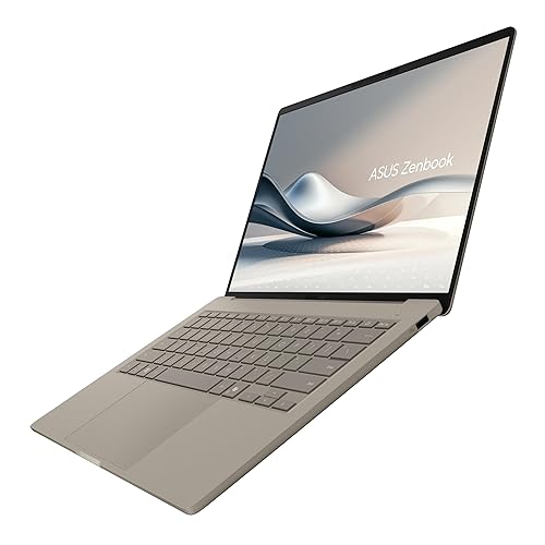 ASUS Zenbook A14; Copilot+ PC, Ultrathin Laptop, 14” WUXGA OLED, Snapdragon® X Processor, 16 GB Memory, 512GB SSD, Wi-Fi 6E, Zabriskie Beige