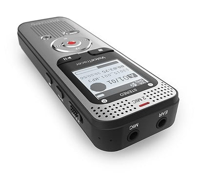 Philips VoiceTracer DVT2015 8GB Voice Recorder with Sembly Cloud Speech-to-Text Software - 8GB, Stereo Microphones, MicroSD card slot, Automatic Speech-to-Text, Easy recording file sharing