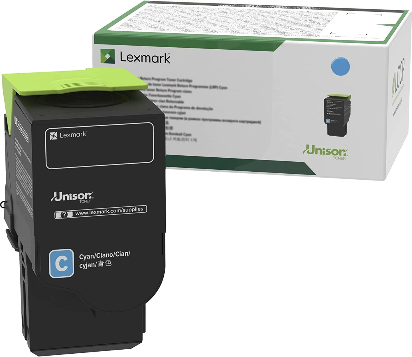 Lexmark 78C10C0 Return Program Cartridge Toner, Standard, Cyan