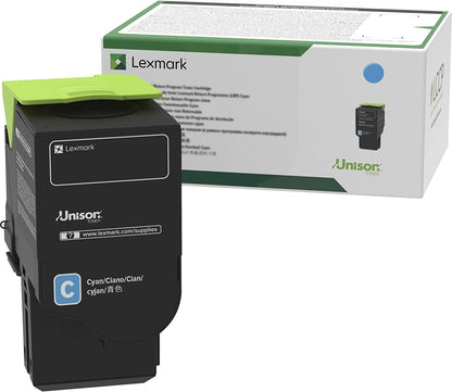 Lexmark 78C10C0 Return Program Cartridge Toner, Standard, Cyan