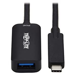 Tripp Lite USB-C to USB-A Active Extension Cable (M/F), USB 3.2 Gen 2, Up to 10 Gbps Data Transfer, 0.9 Amps Power, Windows &amp; macOS Compatible, 16.4 Feet / 5 Meters, 3-Year Warranty (U330-05M-C2A-G2)