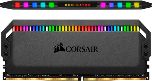 CORSAIR Dominator Platinum RGB 32GB (4x8GB) DDR4 3200 (PC4-25600) C16 1.35V Desktop Memory - Black 32GB (4x8GB) RGB