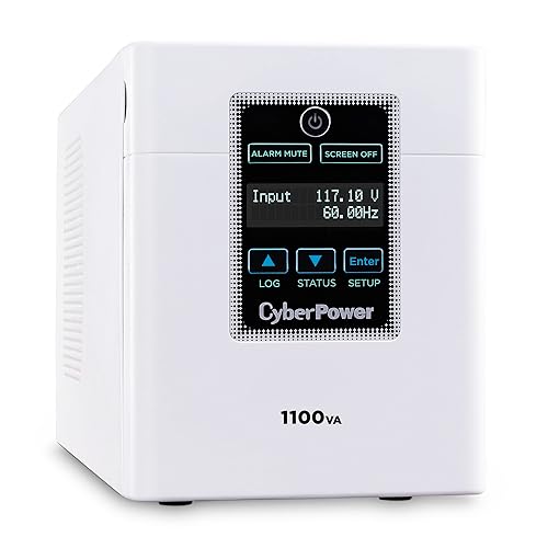 CyberPower M1100XL Medical-Grade UPS System, 1100VA/880W, 6 Outlets, AVR, Tower