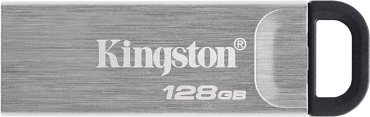 Kingston DataTraveler Kyson 128GB High Performance USB 3.2 Metal Flash Drive | Speeds up to 200MB/s | DTKN/128GB 128GB Flash Drive