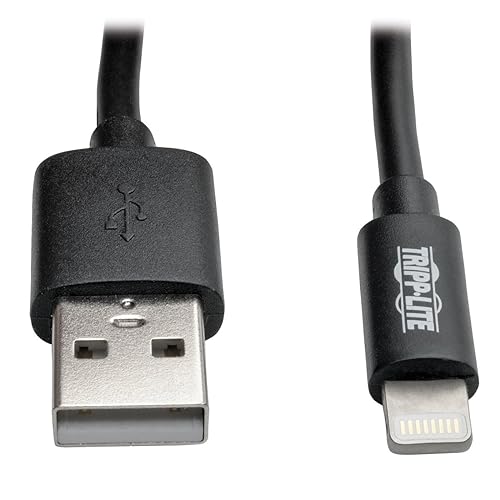 Tripp Lite 4ft Lightning Coiled Charge Cable Black (M100004COILBK)