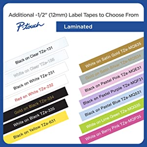 Brother Genuine P-touch TZE-FA3 Tape, 1/2" (0.47") Wide Fabric Iron-On Tape, Navy Blue on White, Can be Ironed onto Virtually Any Cotton Item, 0.47" x 9.8' (12mm x 3M), Single-Pack, TZEFA3 Navy Blue on White Fabric Tape