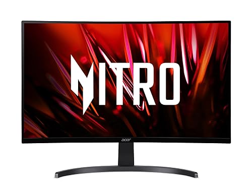 Acer Nitro 27 WQHD 2560 x 1440 1500R Curved PC Gaming Monitor | AMD FreeSync | 100Hz Refresh | 1ms VRB | Speakers | VESA Mountable | 1 x Display Port 1.2, 1 x HDMI 2.0 & 1 x HDMI 1.4 | ED273U Hbmiipx