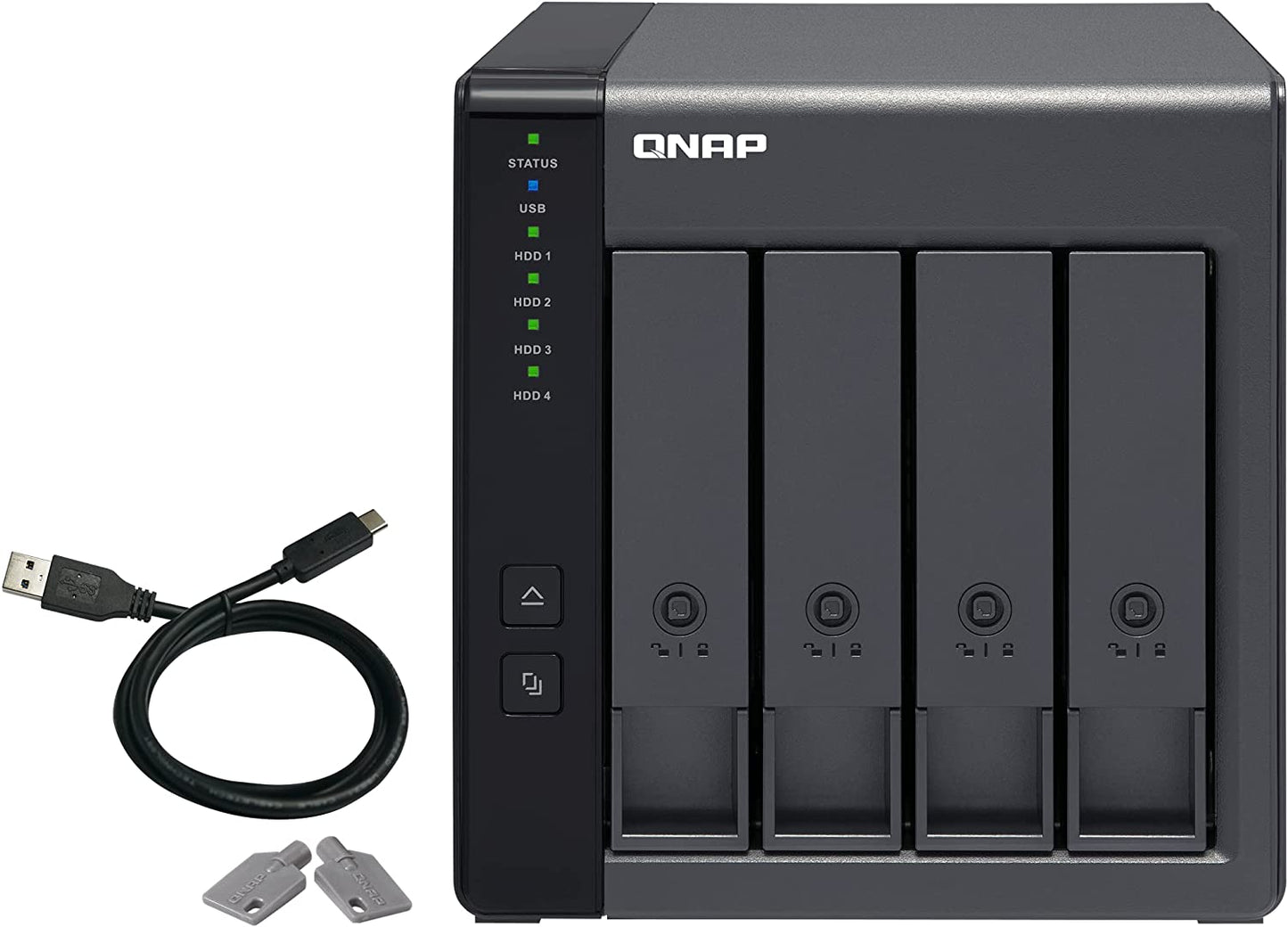 QNAP TR-004 4 Bay USB Type-C Direct Attached Storage (DAS) with hardware RAID (Diskless) 4-bay DAS