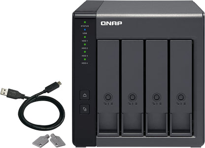 QNAP TR-004 4 Bay USB Type-C Direct Attached Storage (DAS) with hardware RAID (Diskless) 4-bay DAS