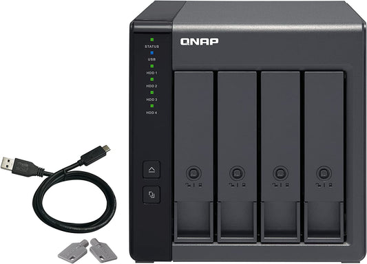 QNAP TR-004 4 Bay USB Type-C Direct Attached Storage (DAS) with hardware RAID (Diskless) 4-bay DAS