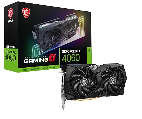 MSI Gaming GeForce RTX 4060 8GB GDRR6 128-Bit HDMI/DP Nvlink TORX Fan 4.0 Ada Lovelace Architecture Graphics Card (RTX 4060 Gaming X 8G)