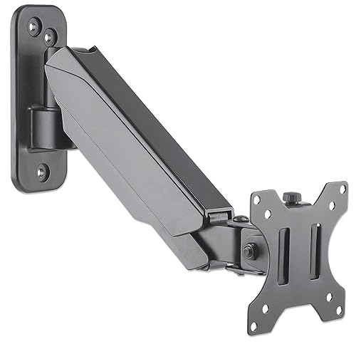 Universal Gas Spring Monitor Wall Mount Single Gas-Spring Arm, Supports One 17" to 32" TV or Monitor Up to 8 Kg (17.64 lbs.) Model Number 461603