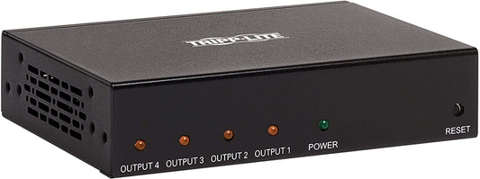 Tripp Lite HDMI Splitter, 1 in 4 Out Splitter, 4 Port HDMI Splitter, 4K @ 60 Hz, 4:4:4, Multi-Resolution Support, HDR, HDCP 2.2, TAA (B118-004-HDR), 15 Feet