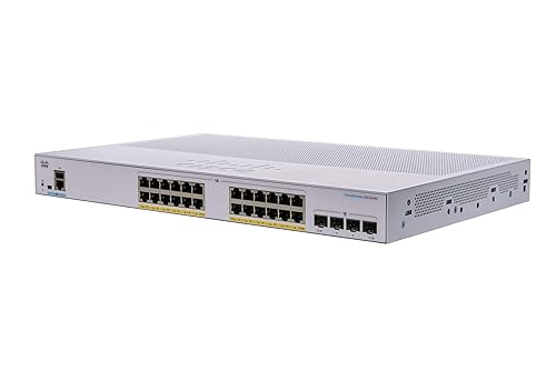 CISCO DESIGNED Business CBS350-24P-4X Managed Switch | 24 Port GE | PoE | 4x10G SFP+ | Limited Lifetime Protection (CBS350-24P-4X) 24-port GE / PoE+ / 195W / 4 x 10G uplinks