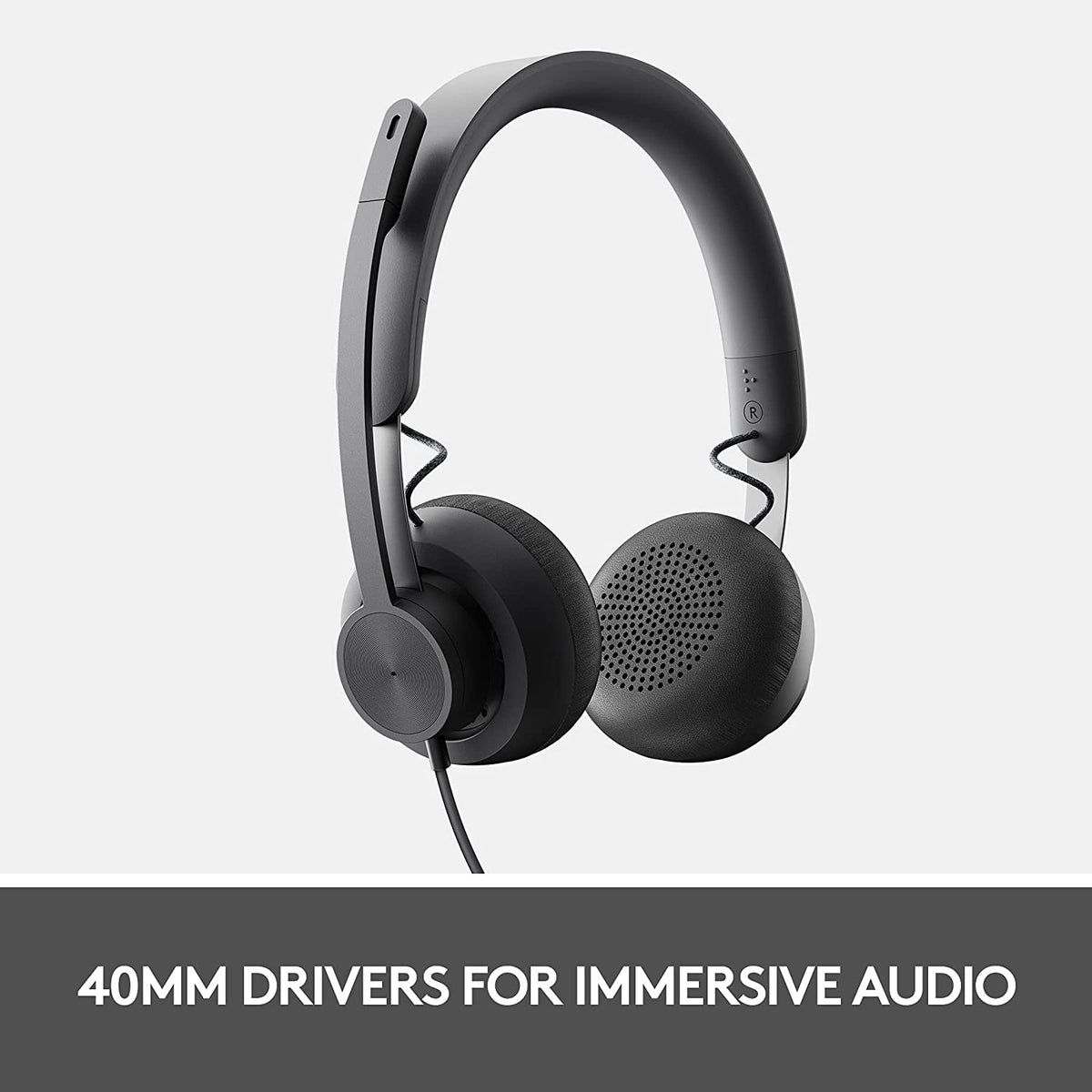 Logitech Zone Wired Noise Cancelling Headset, USB-C with USB-A Adapter, Graphite &amp; M720 Triathlon Multi-Device Wireless Mouse, Bluetooth, USB Unifying Receiver, 1000 DPI, 8 Buttons, 2-Year Battery Headset + Mouse