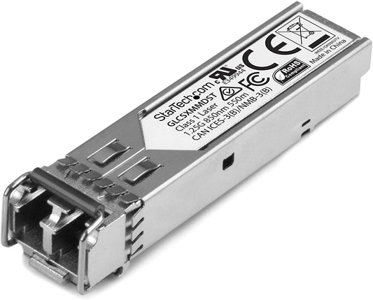StarTech.com Cisco GLC-SX-MMD Compatible SFP Module - 1000BASE-SX - 1GbE Multimode Fiber MMF Optic Transceiver - 1GbE SFP - LC 550m - 850nm - DDM Cisco Firepower, ASR920, IE2000 (GLCSXMMDST) GLC-SX-MMD Single