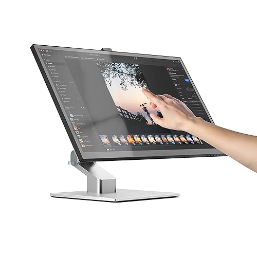 ALOGIC Clarity Pro Touch 27-Inch Monitor with Inbuilt Retractable Smart Webcam, 10-Point Touchscreen, and 65W PD