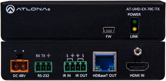 Atlona technologies Atlona AT-UHD-EX-70C-TX 4K/UHD HDMI Over HDBaseT Extender (Transmitter) with Control/PoE