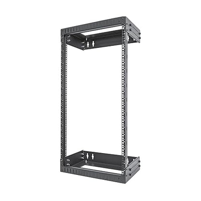 StarTech.com 2-Post 21U Heavy-Duty Wall Mount Network Rack, 19 Open Frame Server Rack with Adjustable Depth, Wall Mount Data Rack for IT / AV / Patch Panel / Computer Equipment (RACK-21U-20-WALL-OA)