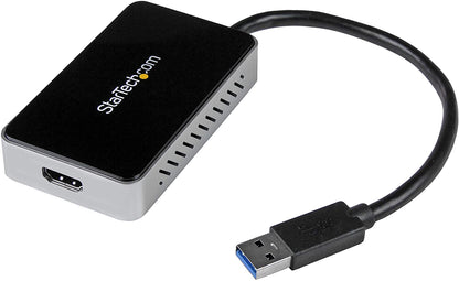StarTech.com USB 3.0 to HDMI &amp; DVI Adapter with 1x USB Port - External Video &amp; Graphics Card Adapter - Dual Monitor Hub - Supports Windows (USB32HDEH), Black 1x USB-A 3.0 | HDMI
