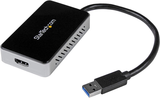 StarTech.com USB 3.0 to HDMI &amp; DVI Adapter with 1x USB Port - External Video &amp; Graphics Card Adapter - Dual Monitor Hub - Supports Windows (USB32HDEH), Black 1x USB-A 3.0 | HDMI