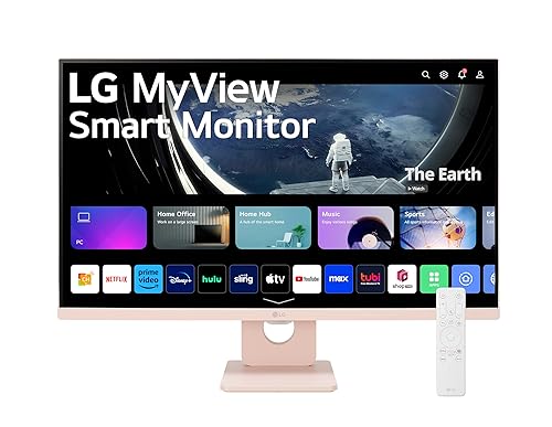 LG 27" FHD IPS MyView Smart Monitor with webOS and Built-in Speakers, Pink