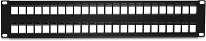 TRENDnet 48-Port Blank Keystone 2U HD Patch Panel, TC-KP48, 2U 19” Metal Rackmount Housing, HD Keystone Network Patch Panel, Recommended w/TC-K25C6 &amp; TC-K50C6 Cat6 Keystone Jacks (Sold Separately)