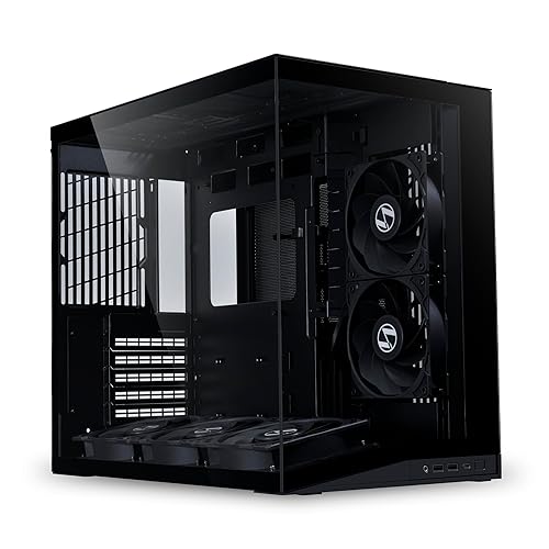 LIAN LI O11D MINI V2 Flow | Compact ATX Mid-Tower Airflow Computer Case | Panoramic View | High-Performance Airflow | Includes 5 x 120mm Reverse Blade Fans | Cable Management | Black (O11DMIV2FX) Black 5 Non RGB Fans