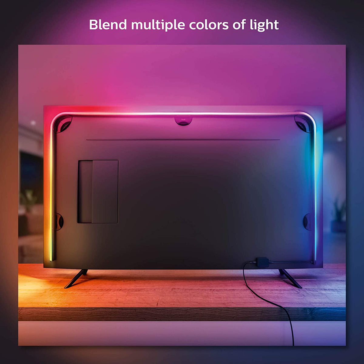 Philips Hue Gradient LightStrip 75" (Sync with TV, Music and Gaming), Hue Hub &amp; Hue Sync Box Required 75-Inch TV Lightstrip Only