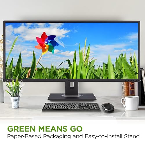 ViewSonic VG3456A 34 Inch 21:9 UltraWide QHD 1440p IPS Monitor with Ergonomic Design, 100W USB C, Docking Built-in, Gigabit Ethernet for Home and Office