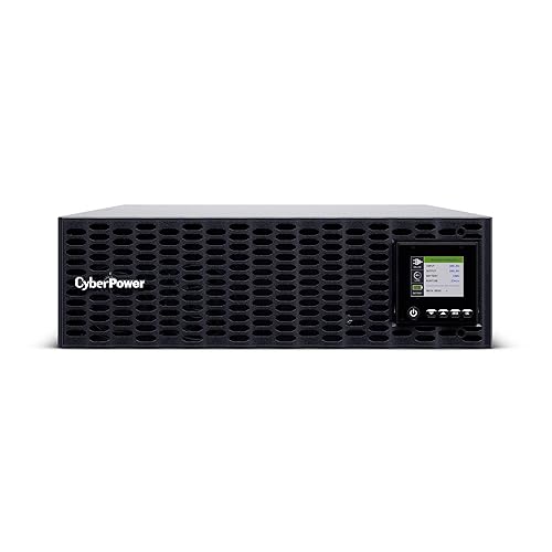 CyberPower OL6KRTHDL High-Density Smart App Online Sinewave UPS Battery Backup and Surge Protector with Long Run Time, Double Conversion Topology, 6000VA/6000W, 4 Outlets, 3U, Pre-Installed RMCARD205