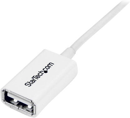 StarTech.com 1m White USB 2.0 Extension Cable Cord - A to A - USB Male to Female Cable - 1x USB A (M), 1x USB A (F) - White, 1 Meter (USBEXTPAA1MW) White 3ft