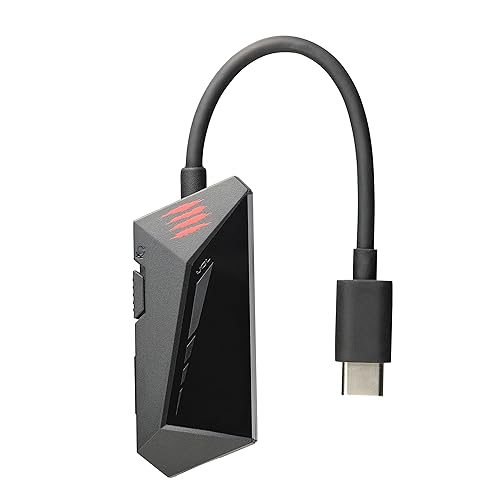 Mad Catz F.R.E.Q. DAC Digital-to-Analog Audio Converter with Touch Panel for Volume Control- USB Type-C to 3.5 mm