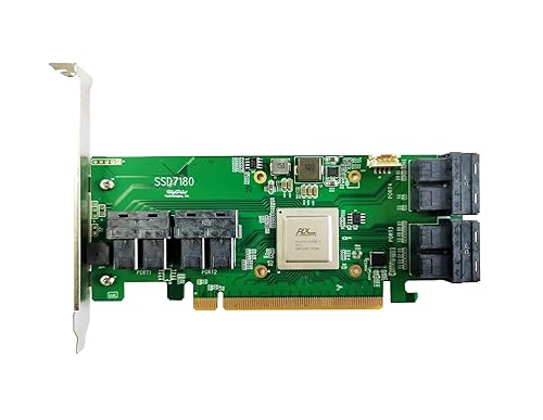 Highpoint SSD7180– PCIe 3.0 x16 8-Port U.2 NVMe RAID AIC RAID Controller Card
