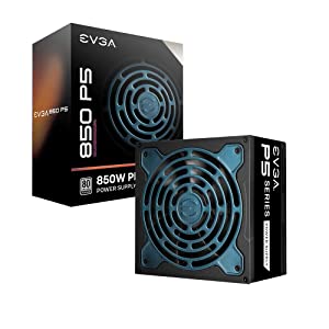 EVGA Supernova 850 P5, 80 Plus Platinum 850W, Fully Modular, Eco Mode with FDB Fan, 10 Year Warranty, Includes Power ON Self Tester, Compact 150mm Size, Power Supply 220-P5-0850-X1 P5 Supernova 850W