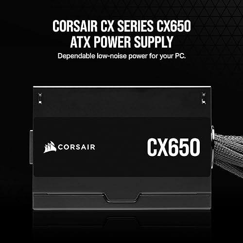 CORSAIR CX650 80 Plus Bronze Non Modular Low-Noise ATX 650 Watt Power Supply - NA - Black