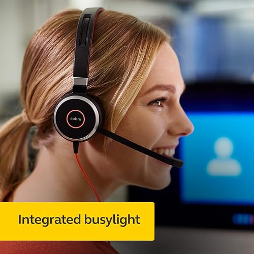 Jabra Evolve 40 MS Professional Wired Headset, Stereo – Telephone Headset for Greater Productivity, Superior Sound for Calls and Music, 3.5mm Jack/USB Connection, All-Day Comfort Design, MS Optimized Stereo Speaker MS Teams Optimized
