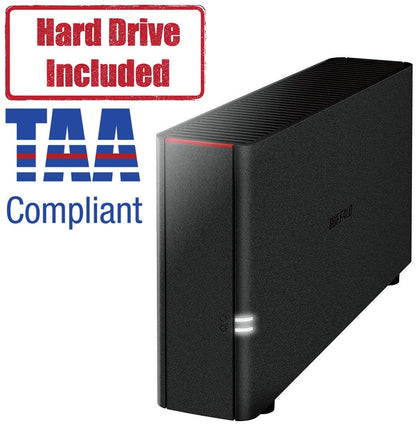 BUFFALO LinkStation 210 4TB Home Office Private Cloud Data Storage with Hard Drives Included LinkStation 210 – 1 Drive Bay 4 TB