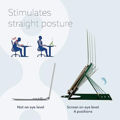 R-Go Riser Duo Tablet and Laptop Stand, 2 in 1 Dual Stand, Ergonomic, Ultra-Thin Aluminum, Adjustable Portable, for 10-22" MacBook/Air Pro/Dell XPS/Lenovo/Tablet, Support up to 11ibs, Black
