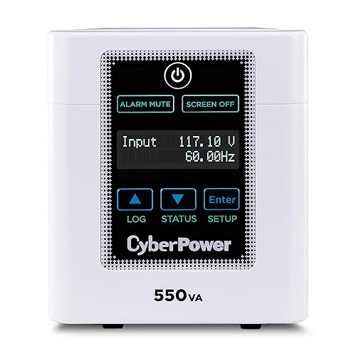 CyberPower M550L Medical-Grade UPS System, 550VA/440W, 4 Outlets, AVR, Tower