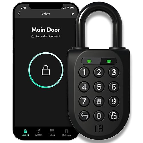 Igloohome Smart Padlock 2 (SP2), Generate Access from Anywhere, No WiFi Needed, Compatible with iPhone & Android – Weatherproof, Waterproof and Rechargeable Battery