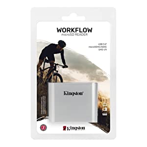 Kingston MobileLite Plus microSD Reader USB 3.2 Gen 1 Workflow Dual-Slot microSDHC/SDXC UHS-II WFS-SDC Reader WFS-SDC