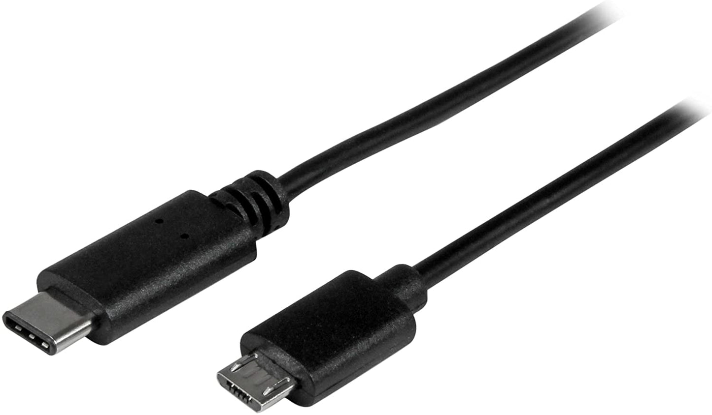 StarTech.com USB C to Micro USB Cable 2m 6ft - USB-C to Micro USB Charge Cable - USB 2.0 Type C to Micro B - Thunderbolt 3 Compatible (USB2CUB2M) 6 ft/ 2 m