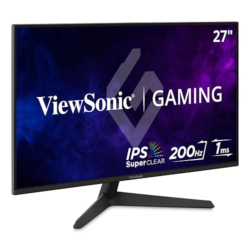 ViewSonic VX2729 27 Inch 1080p IPS Gaming Monitor with 200Hz, 1ms, FreeSync Premium, HDR10, Tilt Adjustment, HDMI, and DisplayPort Inputs