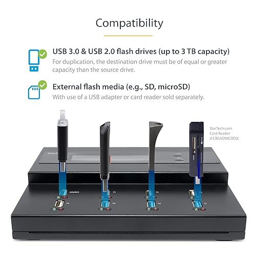 StarTech.com 1:7 Standalone Usb Duplicator Eraser Flash Drives