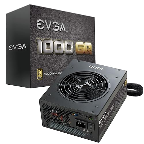 EVGA 1000 GQ Power Supply - 120 V AC, 230 V AC Input - 1000 W / 3.30 V, 5 V, 12 V, 5 V, -12 V - 1 +12V Rails - 1 Fan(s) - ATI CrossFire Supported - NVIDIA SLI Supported - 92% Efficiency