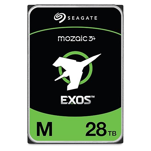 Seagate Exos M 28TB Enterprise Internal Hard Drive HDD - 3.5in 6GB/s SATA 7200RPM 2.5M MTBF (ST28000NM003K)