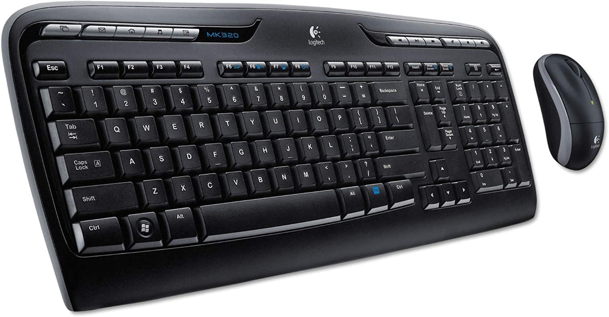 Logitech MK320 Wireless Keyboard and Mouse Combo (Black)