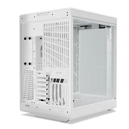 HYTE Y70 Touch Dual Chamber ATX Mid Tower Modern Aesthetic Case with Integrated 4K LCD Touchscreen - Snow White